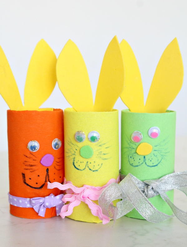 DIY Paper Tube Easter Bunnies