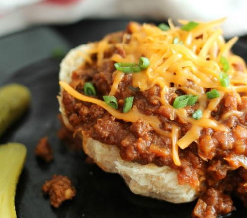 Slow Cooker Beef and Lentil BBQ Sloppy Joes | AllFreeSlowCookerRecipes.com