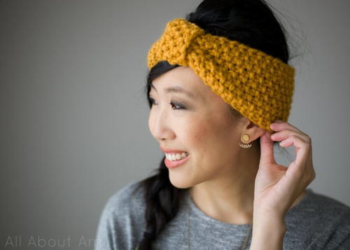 Marigold Seed Stitch Headband Allfreeknitting Com Marigold Seed Stitch Headband Allfreeknitting Com