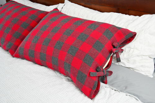 DIY Bed Pillow Cases with Ties