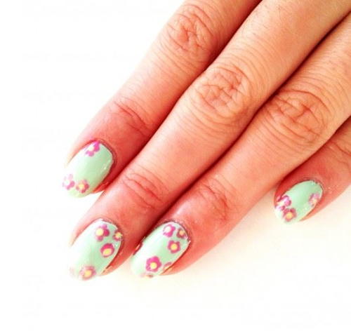 vintage flower nail art tutorial