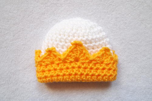 Preemie Crown Crochet Hat