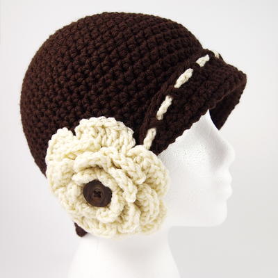 Vintage Flower Cloche Hat Crochet Pattern