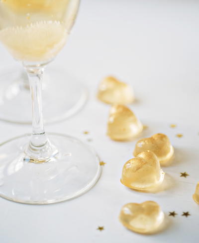 Gummy Champagne Hearts