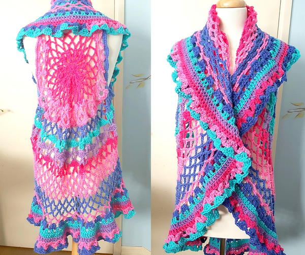 Boho Crochet Vest 