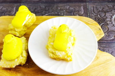 Springtime Lemon Peep Brownies