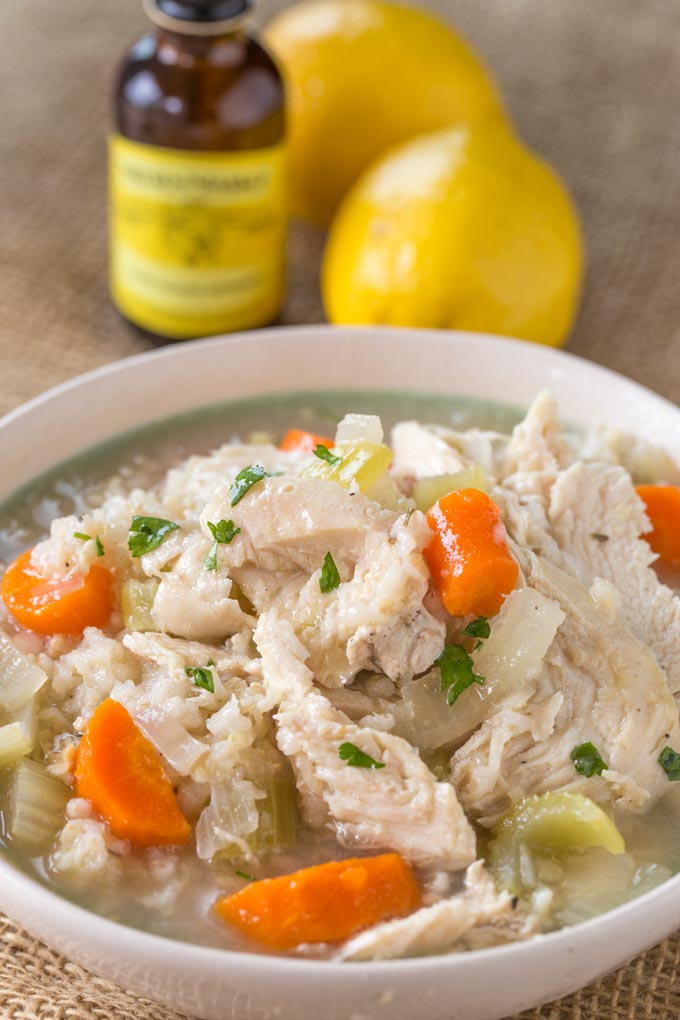 Slow Cooker Chicken and Rice Soup | FaveHealthyRecipes.com