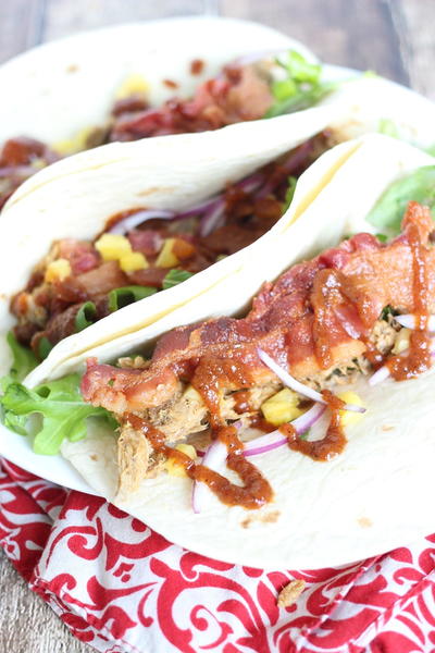Bacon Pineapple Pulled Pork Tacos