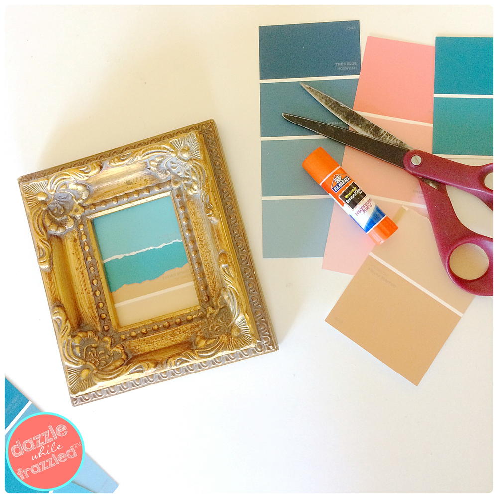 DIY Easy Paint Chip Beach Art