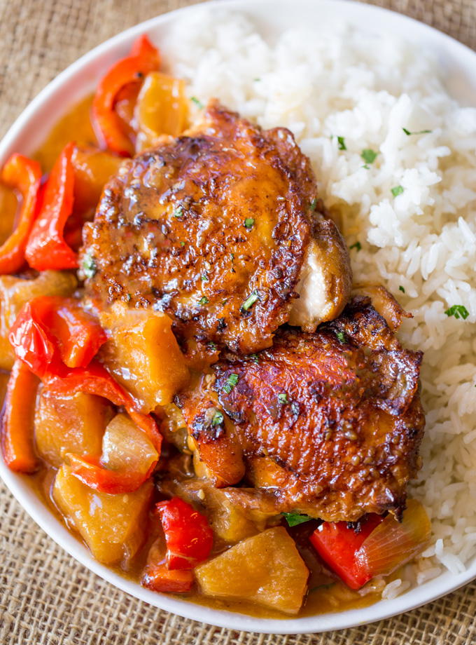 Slow Cooker Hawaiian Pineapple Chicken | AllFreeSlowCookerRecipes.com