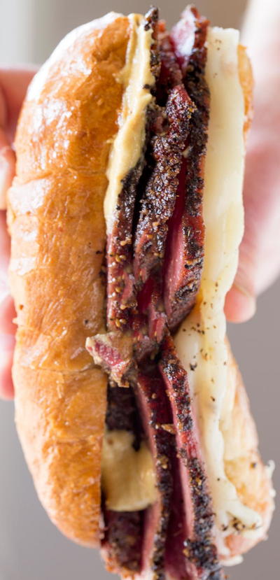 Slow Cooker Pastrami Sandwiches