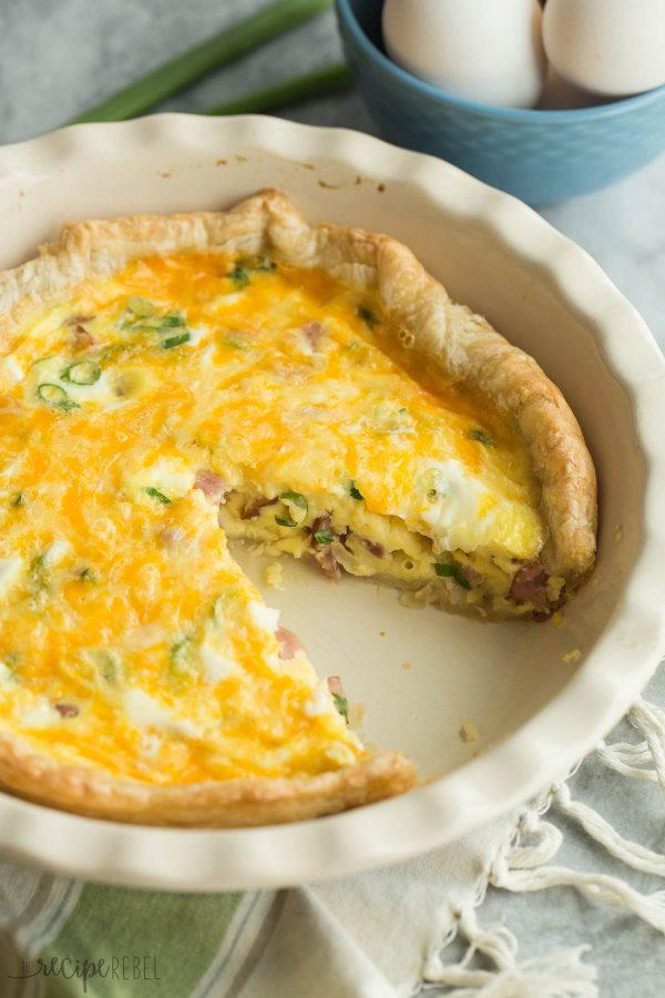 Puff Pastry Ham and Cheese Quiche