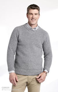 Adult Crochet Crew Neck Pullover 