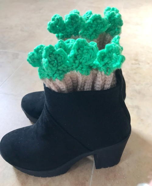 Shamrock Edged Boot Cuff Pattern