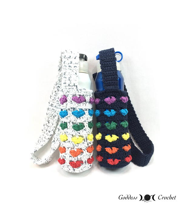 Rainbow Hearts Bottle Holder