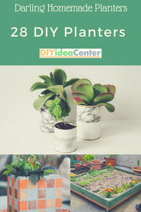 Darling Homemade Planters: 28 DIY Planters