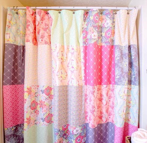 Fat Quarter Patchwork Shower Curtain