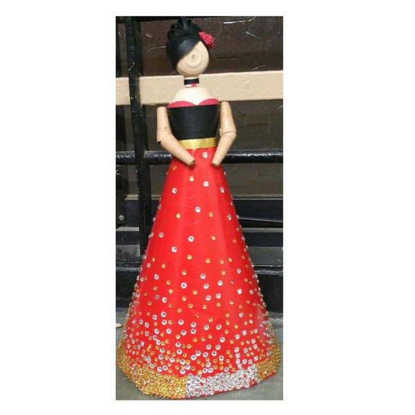 Lady in Red Quilled Paper Doll