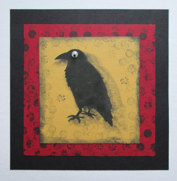 Grungy Crow Card