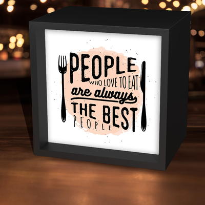 LightBoxArts "People Who Love to Eat" Light-Up Kitchen Art Review