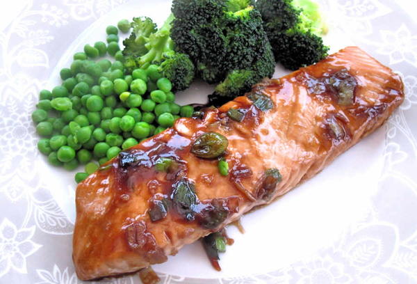 Salmon with Oyster Sauce