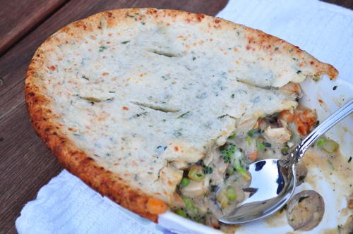 Chicken Pot Pie with Herbed Biscuit Crust