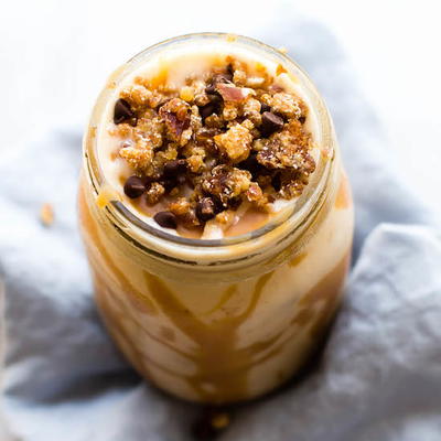 Caramel Cookie Dough Milkshake