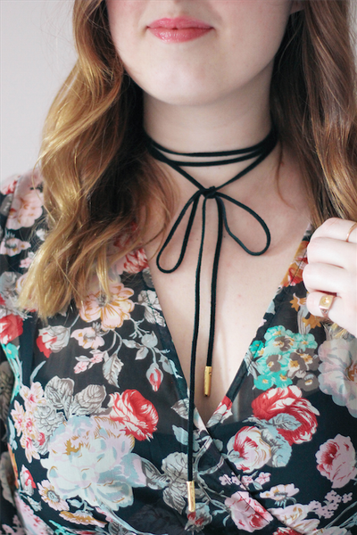 Suede Wrap Choker