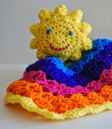 Rainbow Sunshine Lovey Blanket