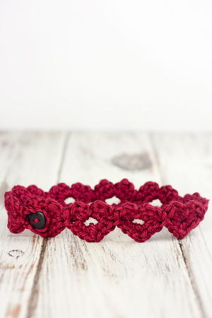 Adorable Amish Crochet Heart Headband