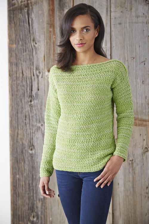 Boat Neck Pullover Sweater Allfreecrochet Com Boat Neck Pullover Sweater Allfreecrochet Com