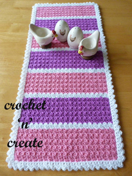 CROCHET PATTERN Crochet Table Runner Pattern Easy Crochet Coffee Table Decor