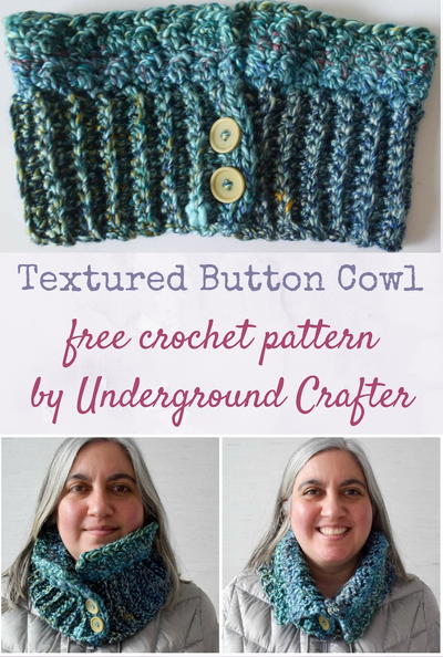 Textured Button Cowl