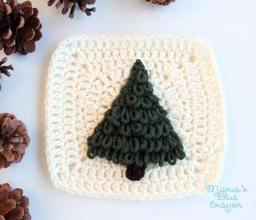 Woodland Tree Granny Square | AllFreeCrochet.com