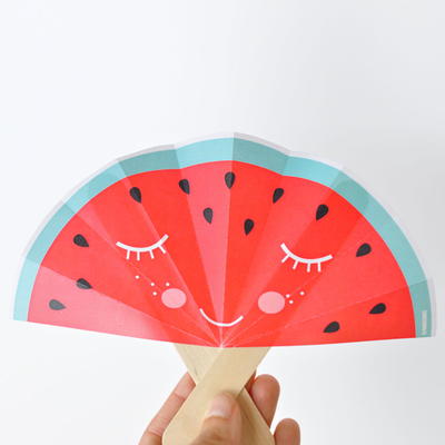 Watermelon Fan Craft with Paper - Easy Crafts For Kids