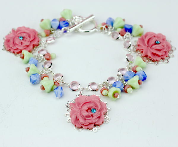 Really Rosy Charm Bracelet