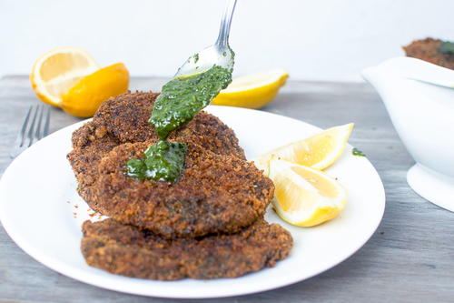 Breaded Fish Patties with Basil