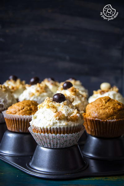 Carrot Cake Cupcakes with Lemon Ricotta Frosting