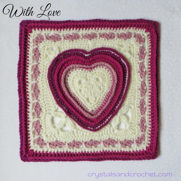 With Love Crochet Granny Square | AllFreeCrochet.com