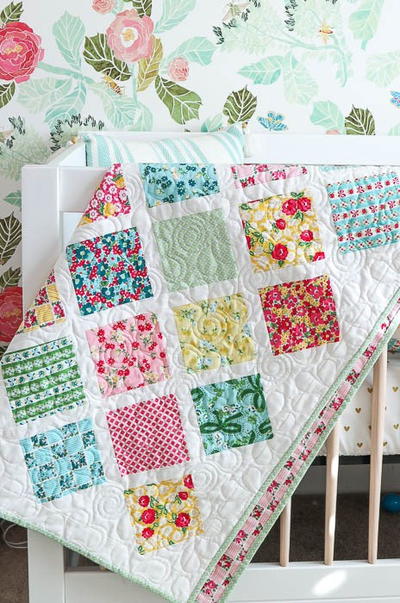 Springtime Lattice Baby Quilt Tutorial