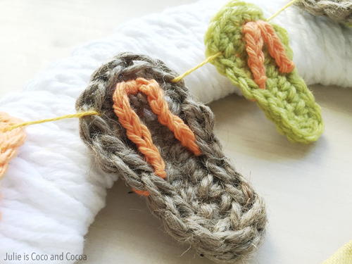 Crochet Flip-Flop Applique