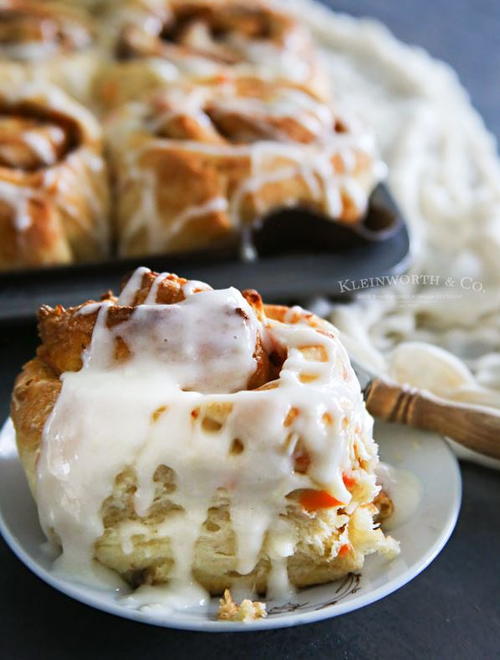 One Hour Carrot Cake Cinnamon Rolls