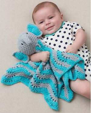 Little Elephant Baby Blanket Crochet Pattern