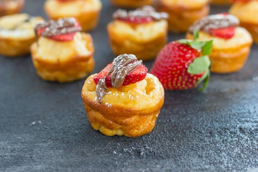 Nutella Stuffed Pancake Bites