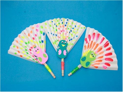 Paper Fan Peacock Craft