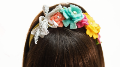Fleece Flower DIY Headband