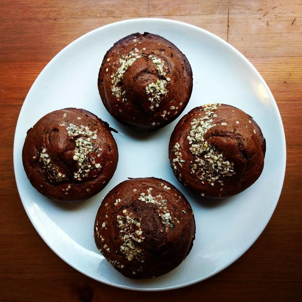 Vegan Chocolate Nut-Butter Muffins