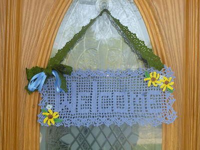 Spring Knitting Sign Spring Welcome Sign | AllFreeCrochet.com