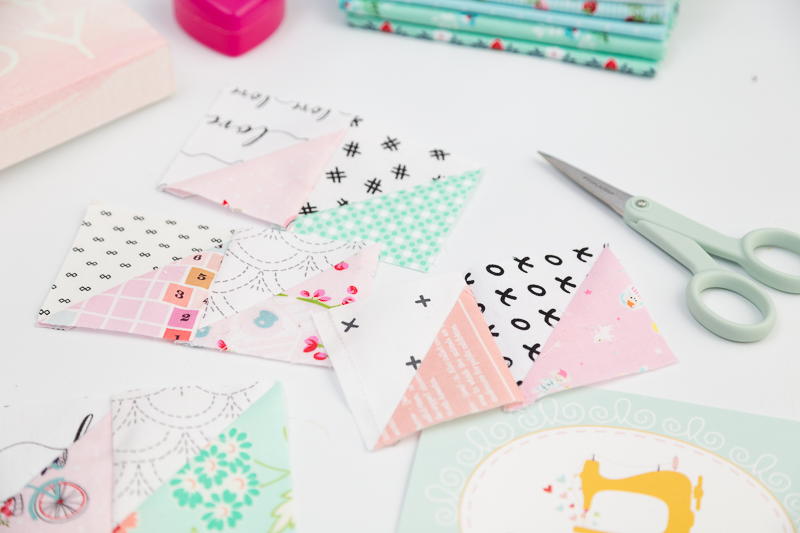 Simple Half Square Triangle Block Tutorial Favequilts