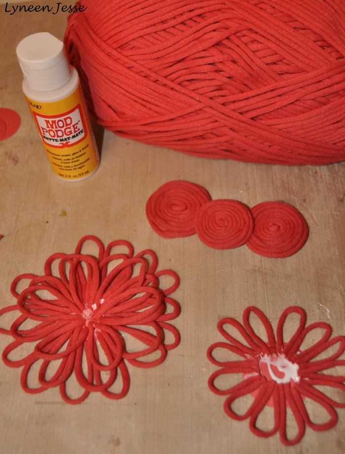 Home Decor Yarn Flowers